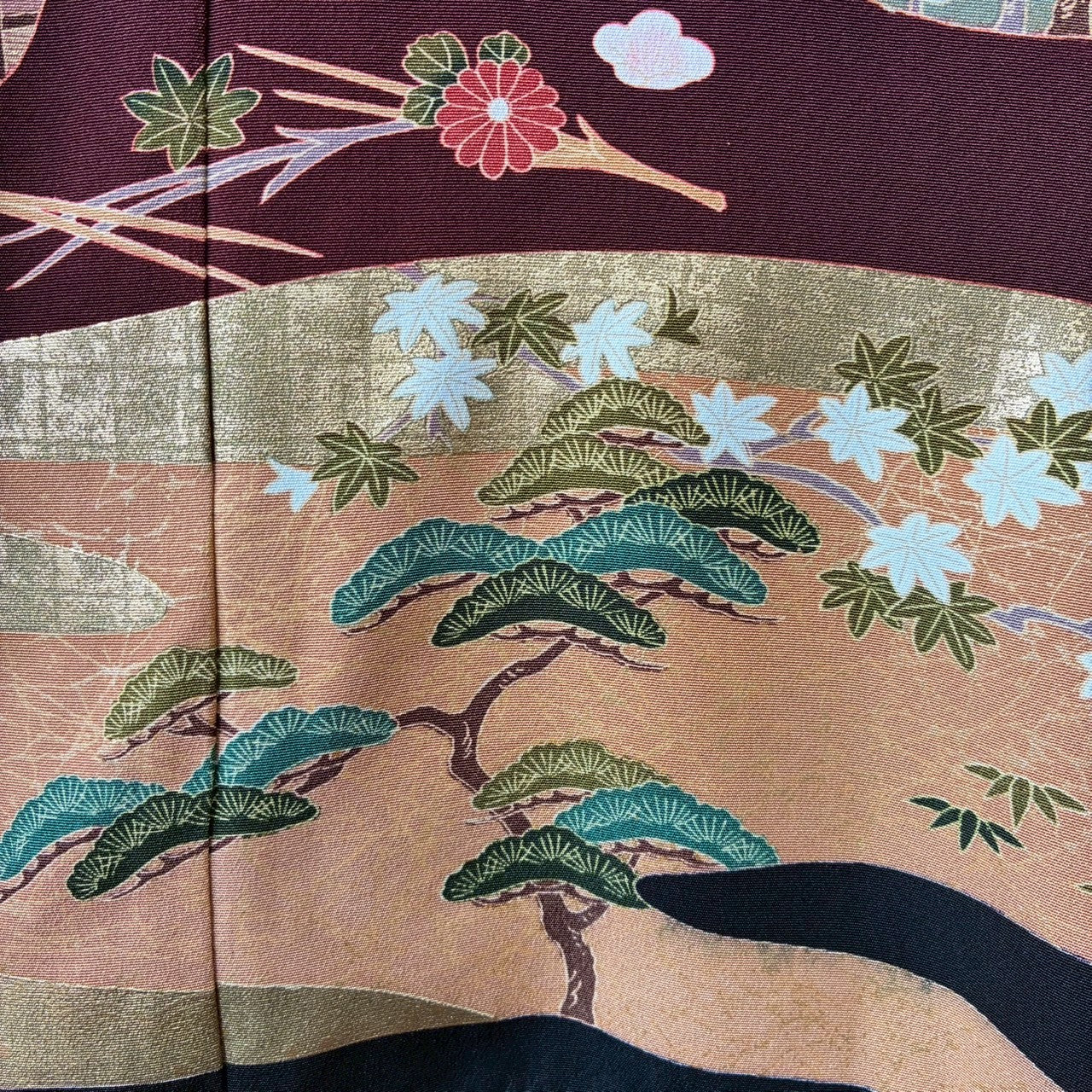 One-of-a-Kind Kimono Remake Long Coat – Reconstructed from Vintage Black Tomesode