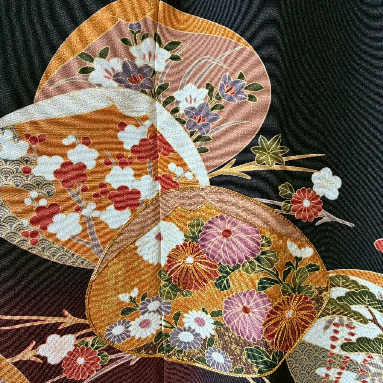 One-of-a-Kind Kimono Remake Long Coat – Reconstructed from Vintage Black Tomesode