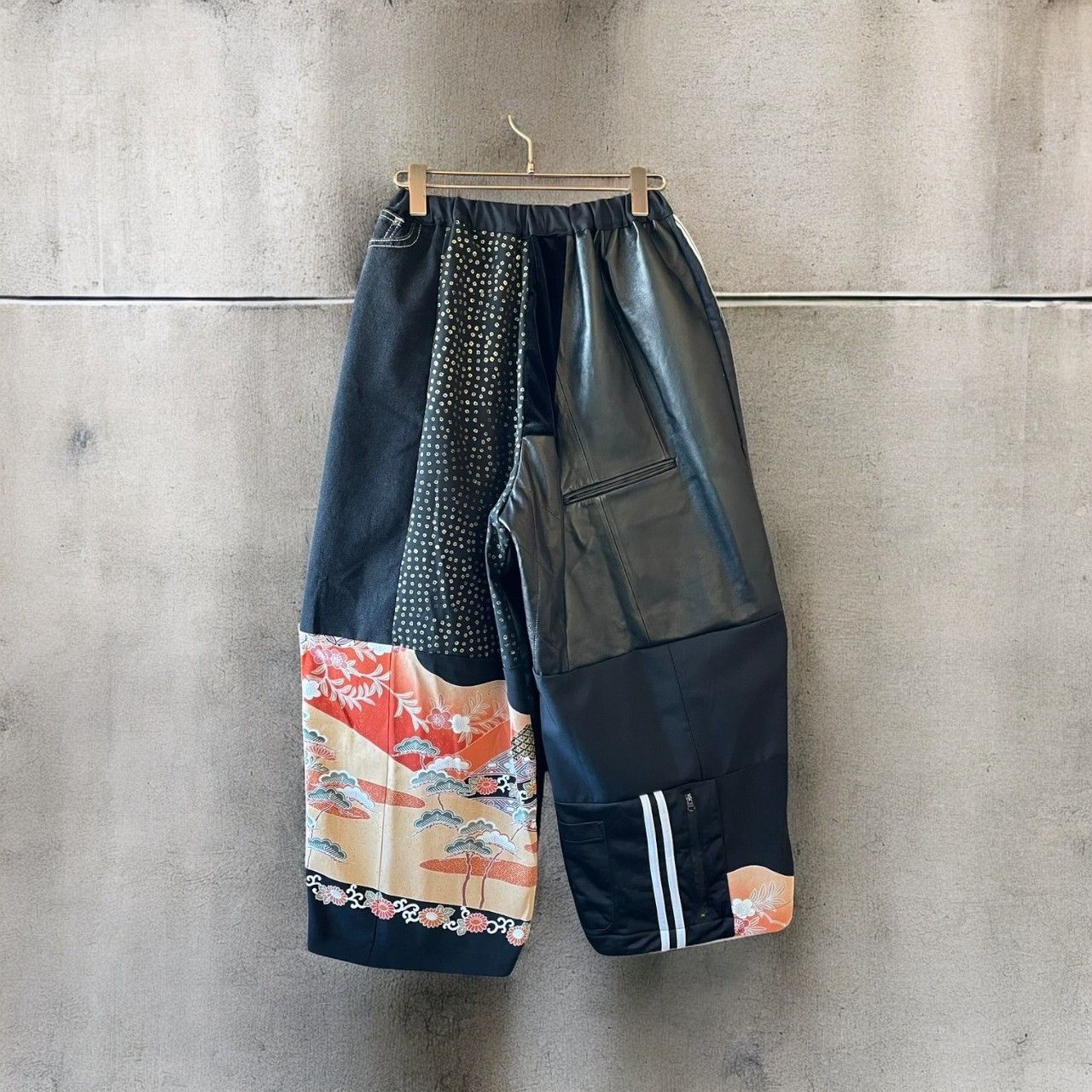 kimono rebuild pants Ariake Garden Recollect store Kimono pants Easy pants Reconstruction Remake Black Tomesode kp0003