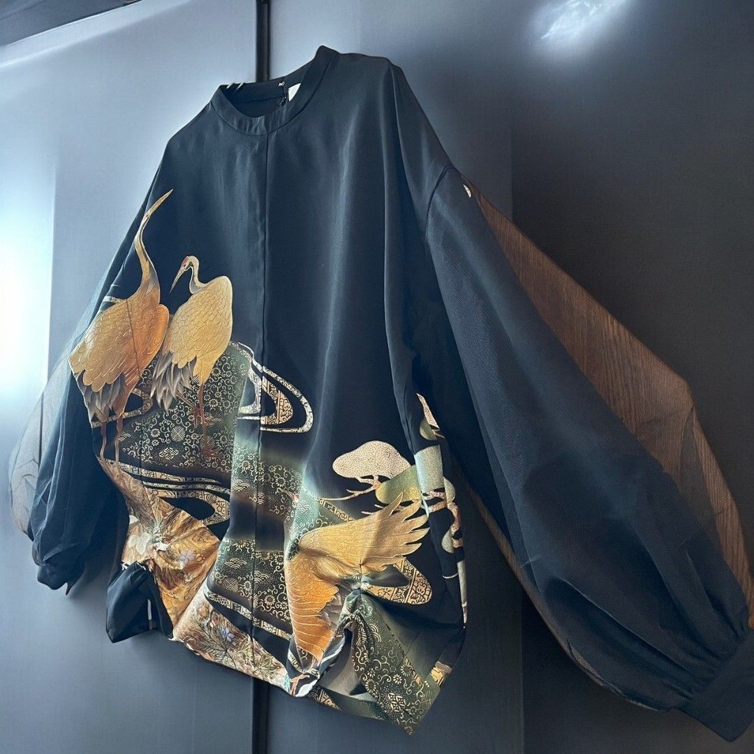 kimono tulle blousse Ariake Garden Recollect store kimono blouse shirt tulle reconstruction remake remake ktb0002