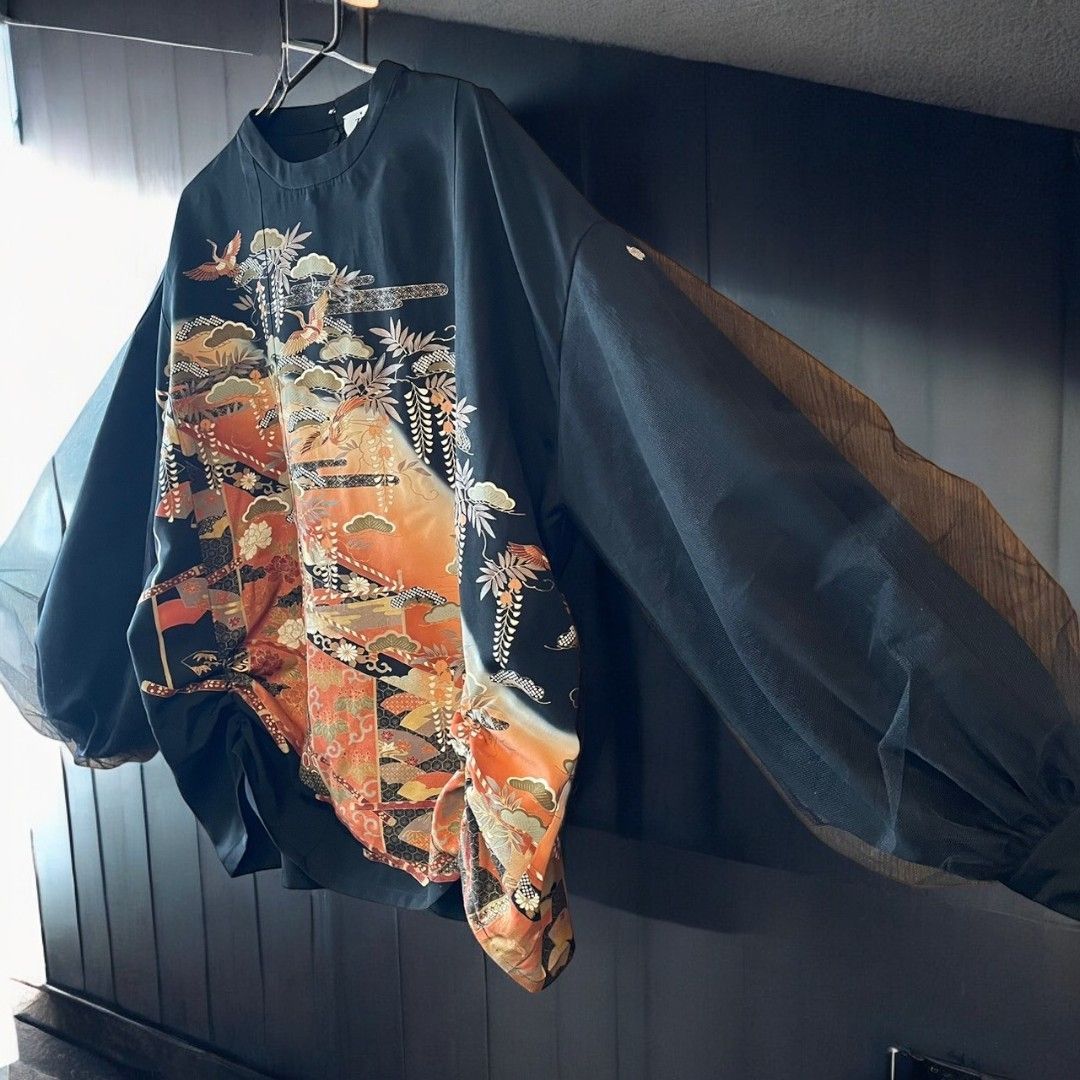 kimono tulle blousse 有明ガーデンrecollect店 着物 ブラウス シャツ チュール 再構築 リメイク remake ktb0003