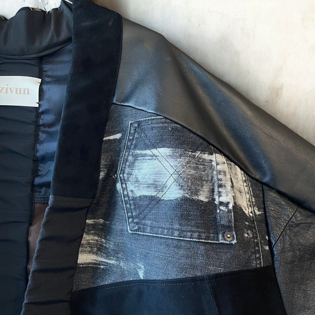コート ユニセックス メンズ レディース リメイク 着物 帯 黒 ブラック 再構築kimono gown coat recollect有明ガーデン店