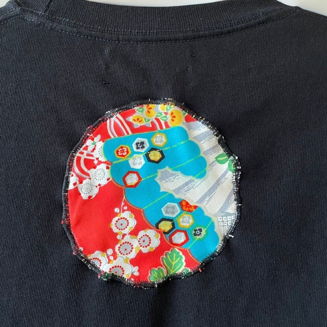 T-shirts for women, men, unisex, oversized, remade, reconstructed, black, recollect Ariake Garden Store
