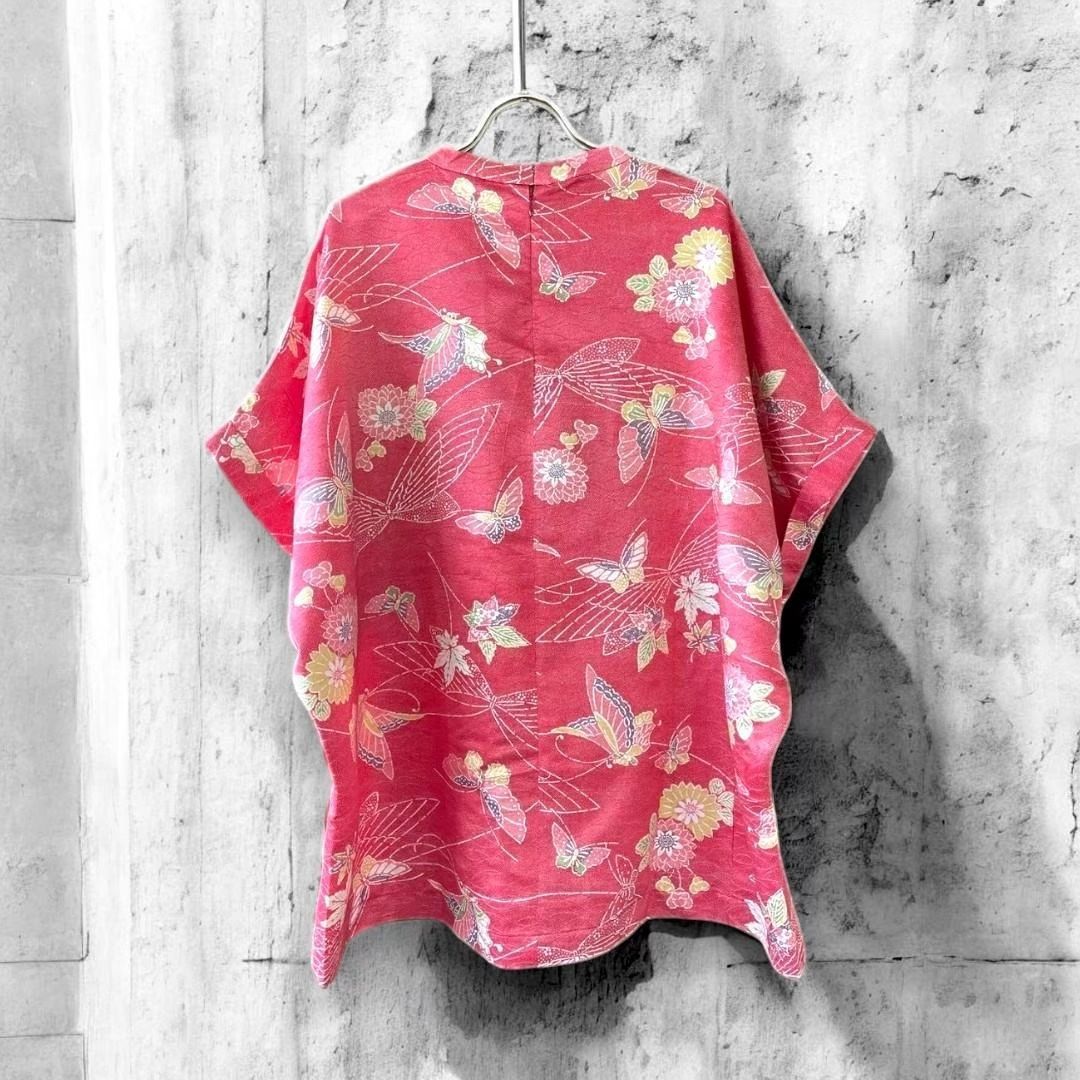 kimono blousse 有明ガーデンrecollect店 ブラウス シャツ 着物 トップス プルオーバー リメイク remake 黒留袖 kb0014