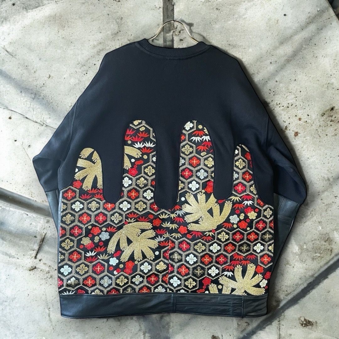 obi sweat 有明ガーデンrecollect店 スウェット トレーナー 着物 帯 再構築 リメイク remake kos0002