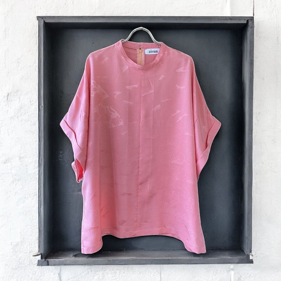 kimono blousse Ariake Garden Recollect store Kimono blouse shirt reconstruction remake remake pullover pink