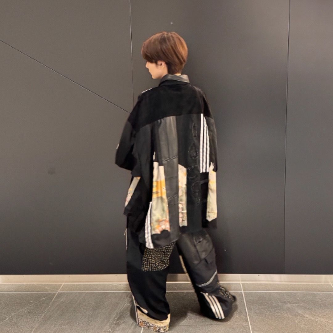kimono rebuild shirt 有明ガーデンrecollect店 着物 シャツ オーバーサイズ 黒留袖 再構築 リメイク remake ks-0001