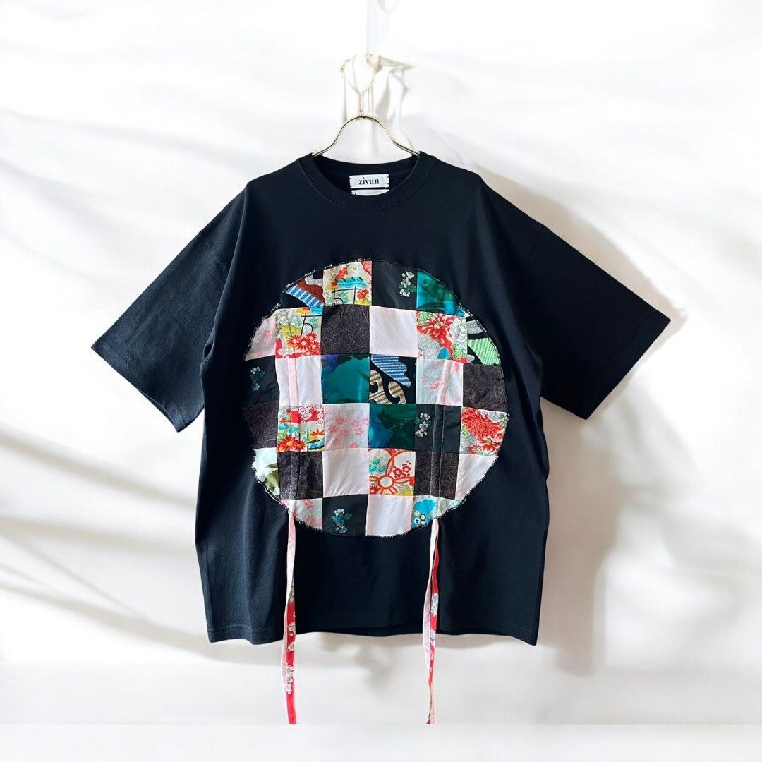 T-shirts for women, men, unisex, oversized, remade, reconstructed, black, recollect Ariake Garden Store