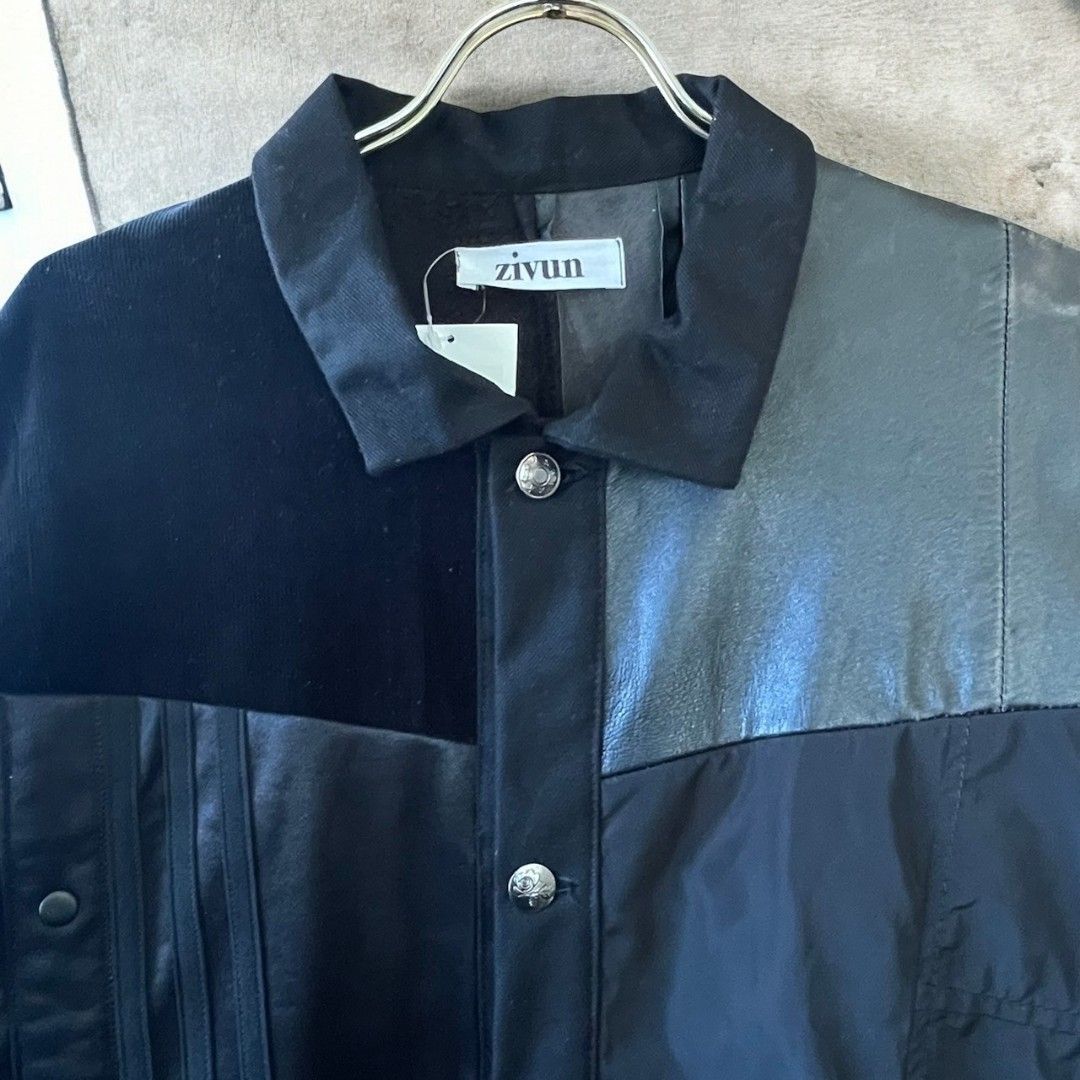 ジャケット メンズ レディース ユニセックス リメイク 再構築 rebuild jacket by Ao Miyasaka コラボ 黒 ブラック ペイント コーチジャケット recollect有明ガーデン店