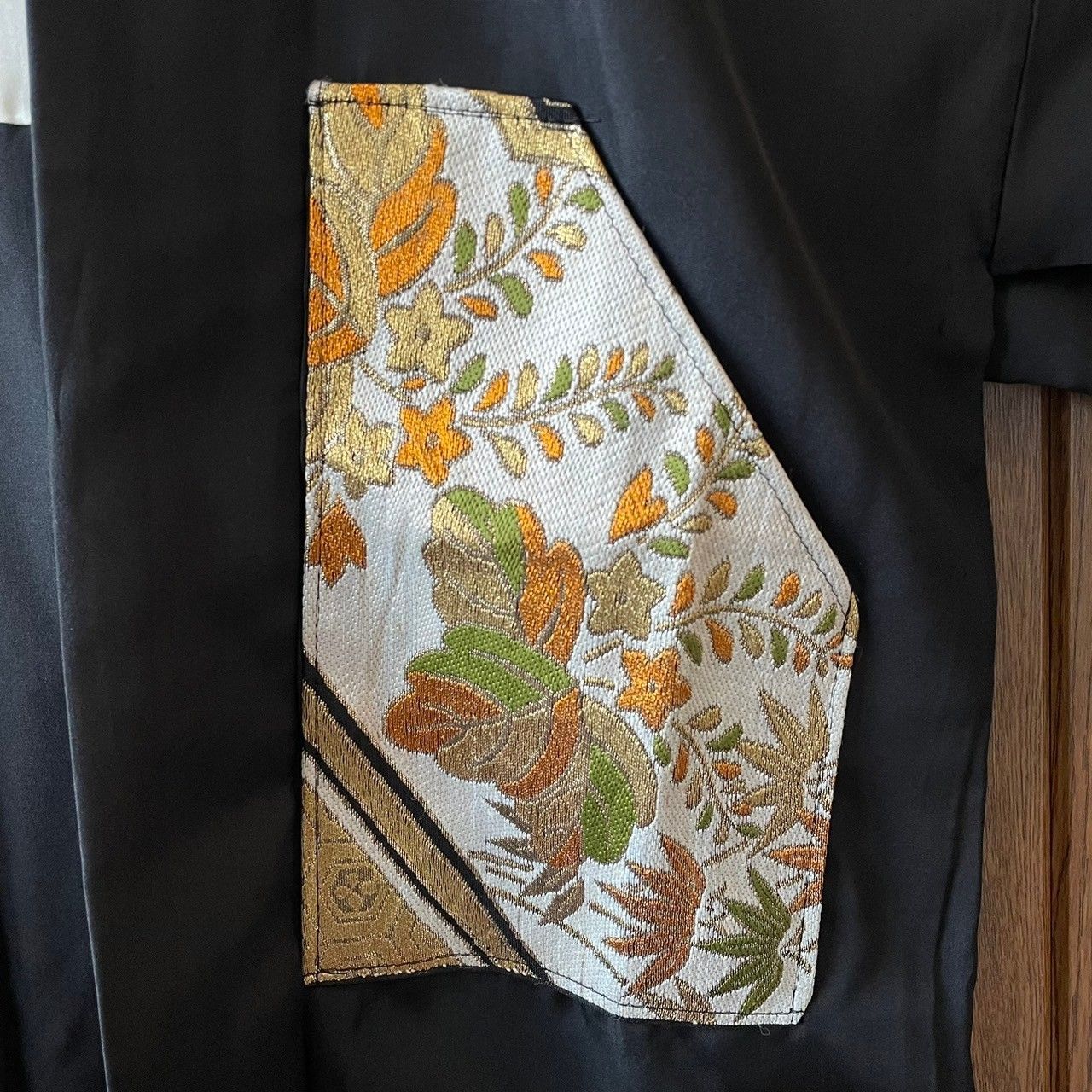 Hoodie Parka Kimono Obi Zip Women's Men's Oversized Remake Kimono Long Hoodie Black Recollect Ariake Garden Store