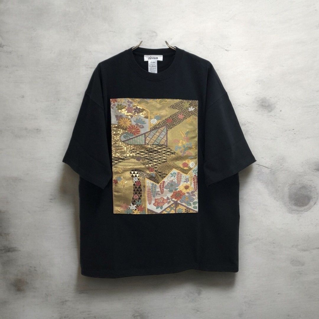 NOBE-3 T-shirt Ariake Garden Recollect store Kimono Obi T-shirt remake oversized NB0001