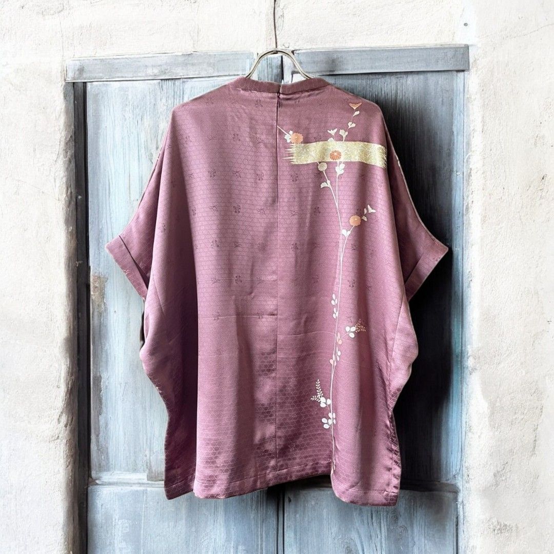 kimono blousse Ariake Garden Recollect store Kimono blouse shirt reconstruction remake remake pullover pink