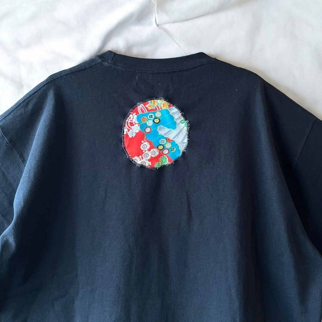 T-shirts for women, men, unisex, oversized, remade, reconstructed, black, recollect Ariake Garden Store