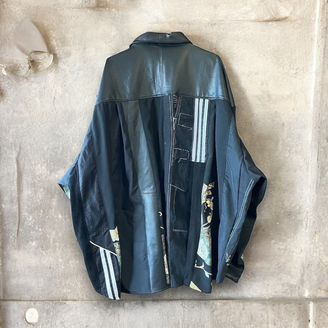 kimono rebuild shirt 有明ガーデンrecollect店 着物 シャツ オーバーサイズ 黒留袖 再構築 リメイク remake ks-0001