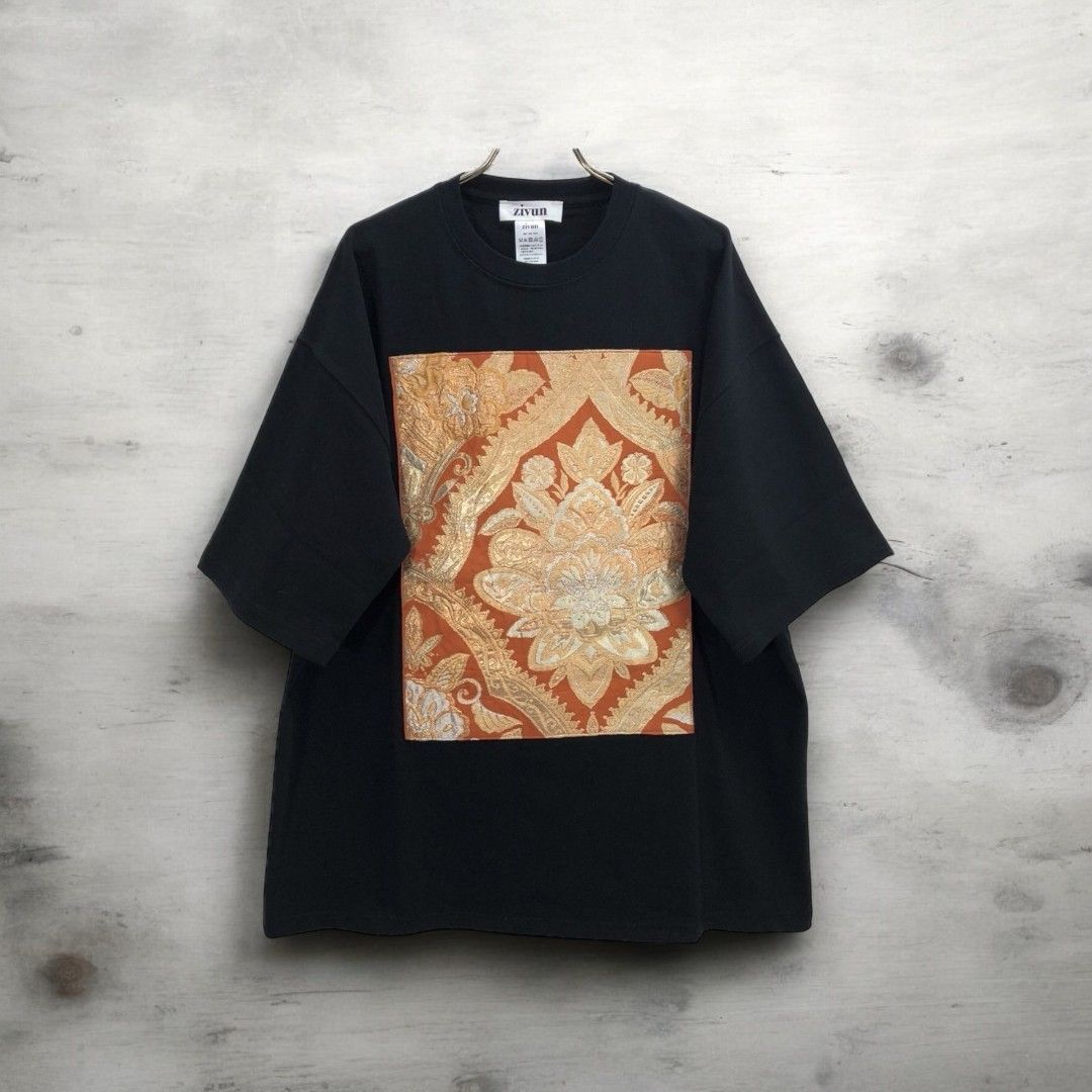 NOBE-3 T-shirt Ariake Garden Recollect store Kimono Obi T-shirt remake oversized NB0005