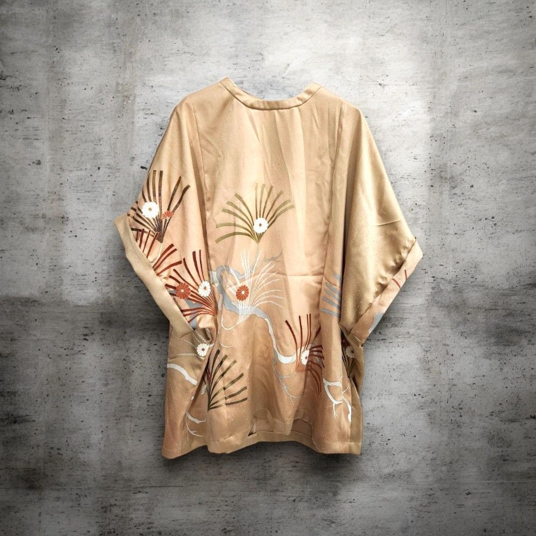 kimono blousse Ariake Garden Recollect store Kimono blouse shirt reconstruction remake pullover gold