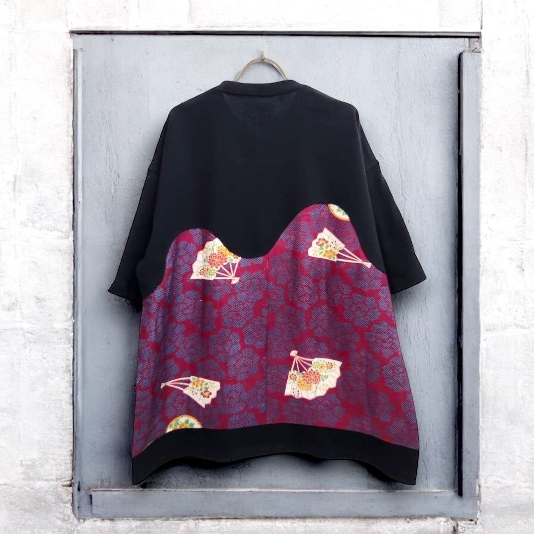namiuchi kimono T-shirt Ariake Garden Recollect store Kimono T-shirt Remake Reconstruction Oversized knt0003