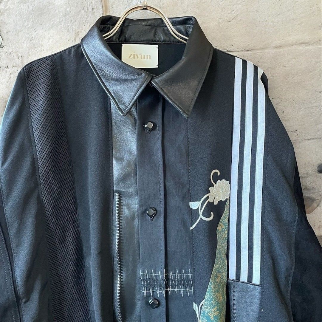 kimono rebuild shirt 有明ガーデンrecollect店 着物 シャツ オーバーサイズ 黒留袖 再構築 リメイク remake ks-0001
