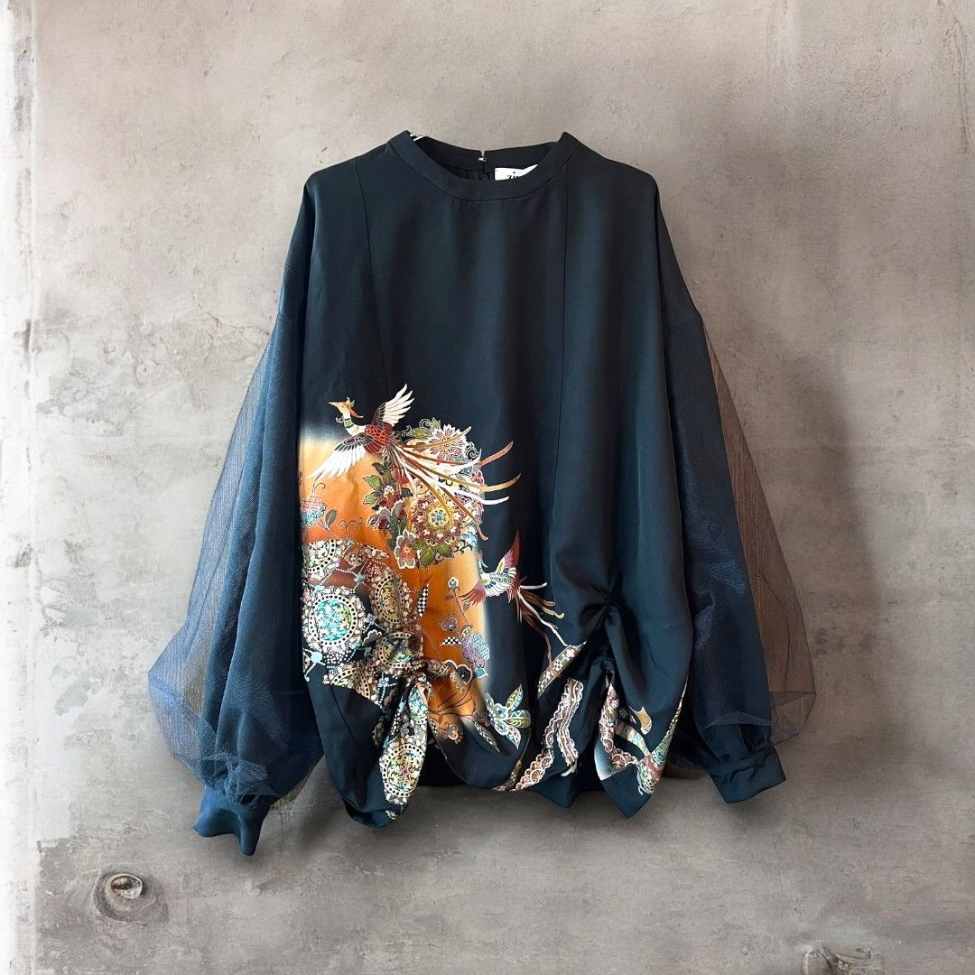 kimono tulle blousse Ariake Garden Recollect store Kimono blouse shirt tulle reconstruction remake remake ktb0004