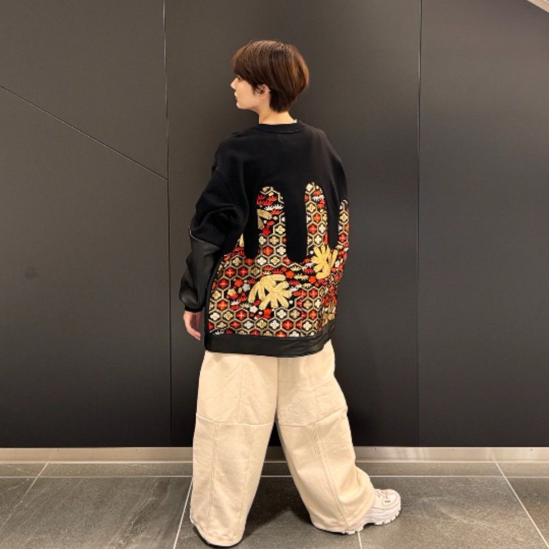 obi sweat 有明ガーデンrecollect店 スウェット トレーナー 着物 帯 再構築 リメイク remake kos0001