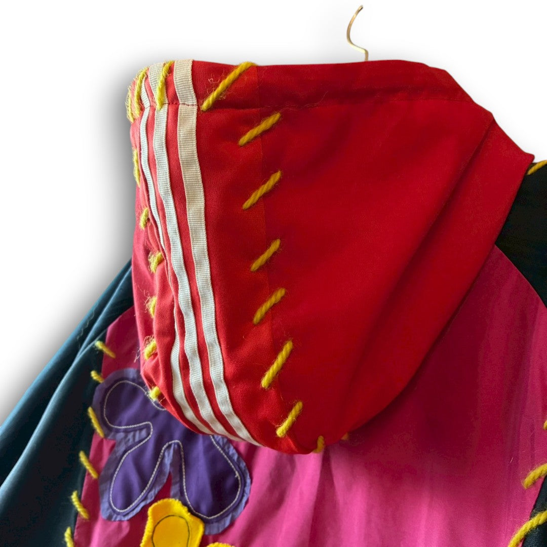 Reconstructed Anorak Hoodie One-of-a-Kind Upcycled Design Vintage Fabric × Color Block zivun