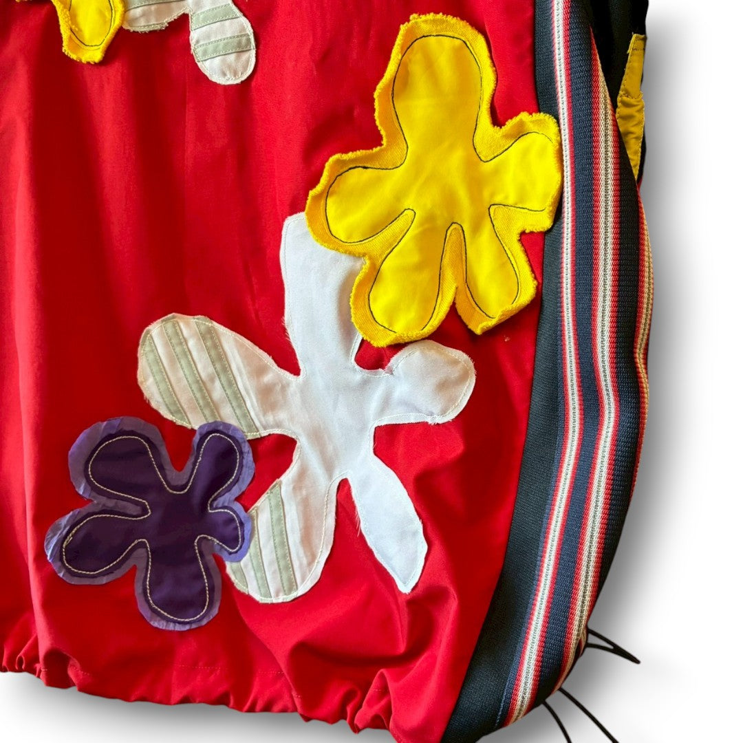 Reconstructed Anorak Hoodie One-of-a-Kind Upcycled Design Vintage Fabric × Color Block zivun