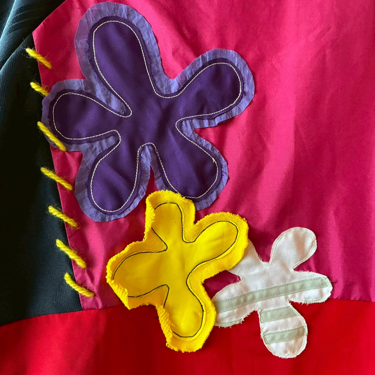 Reconstructed Anorak Hoodie One-of-a-Kind Upcycled Design Vintage Fabric × Color Block zivun