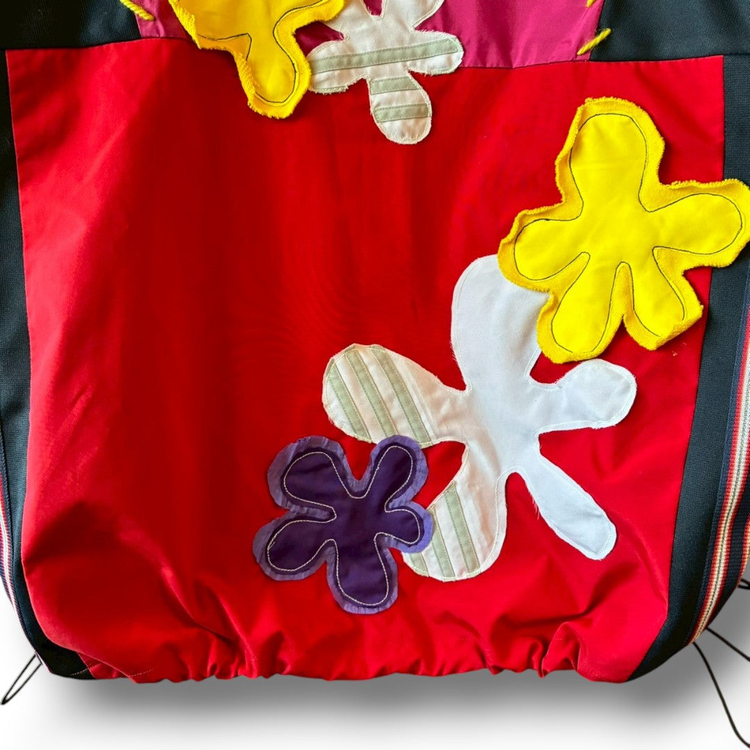 Reconstructed Anorak Hoodie One-of-a-Kind Upcycled Design Vintage Fabric × Color Block zivun