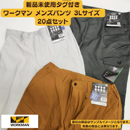 Brand new, unused, with tags. Workman Men's Size 3L Pants 20-Piece Set | All-Season Mix, Wholesale Bulk Sale [OLD FLIP]