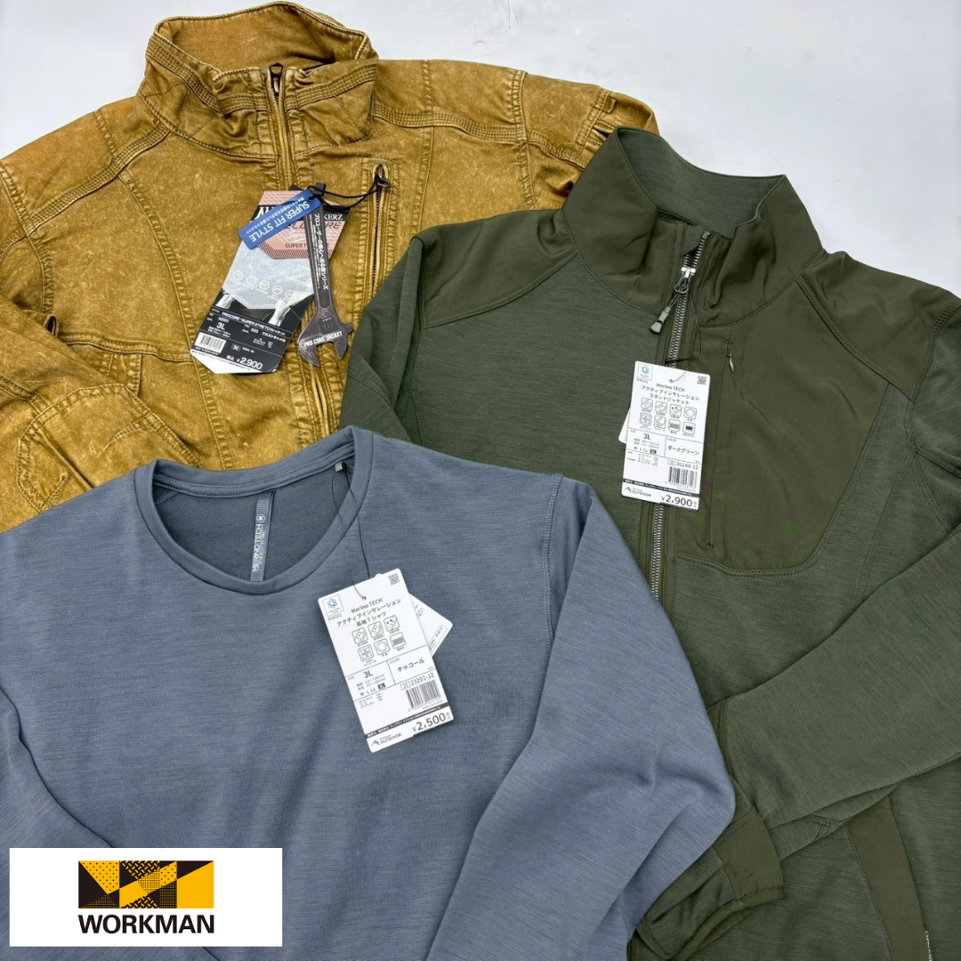 新品タグ付き ワークマン メンズ3Lトップス9点セット｜アウター入り・業販向けまとめ売り【OLD FLIP】