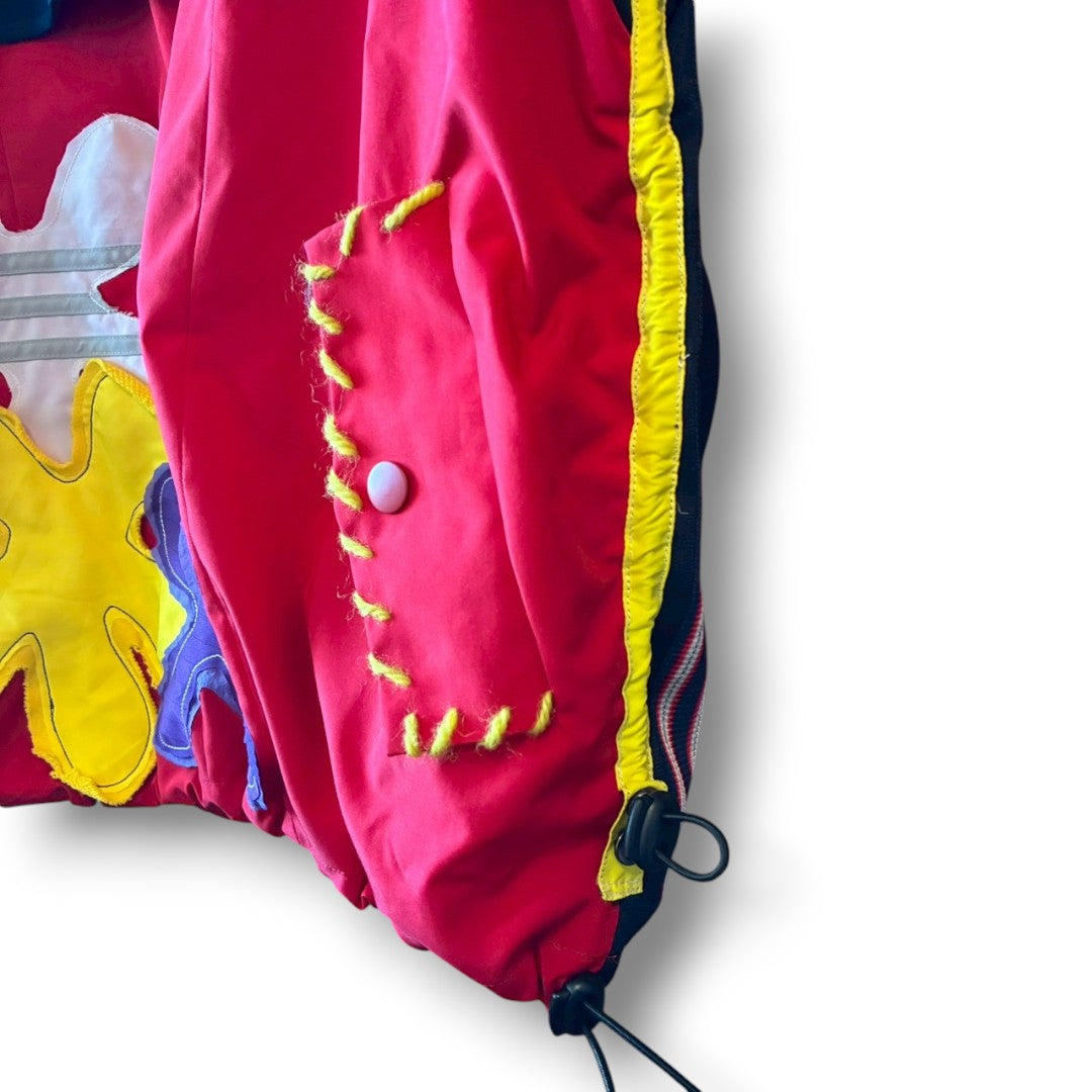 Reconstructed Anorak Hoodie One-of-a-Kind Upcycled Design Vintage Fabric × Color Block zivun