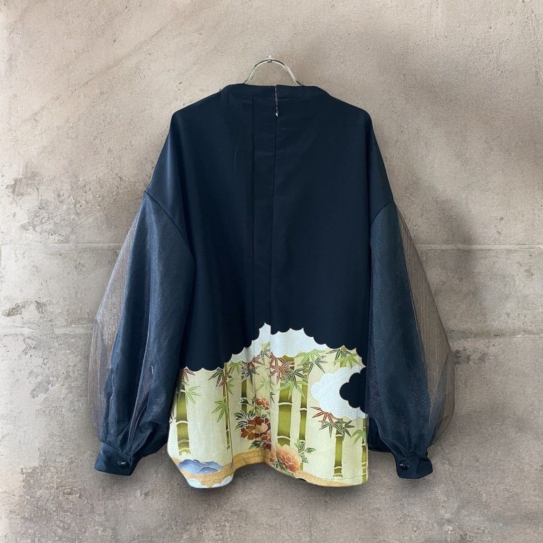 kimono tulle blousse 有明ガーデンrecollect店 着物 ブラウス シャツ チュール 再構築 リメイク remake ktb0009