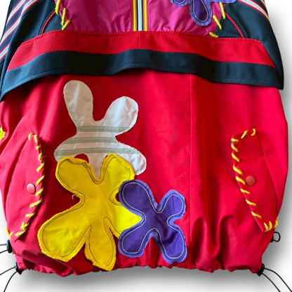 Reconstructed Anorak Hoodie One-of-a-Kind Upcycled Design Vintage Fabric × Color Block zivun