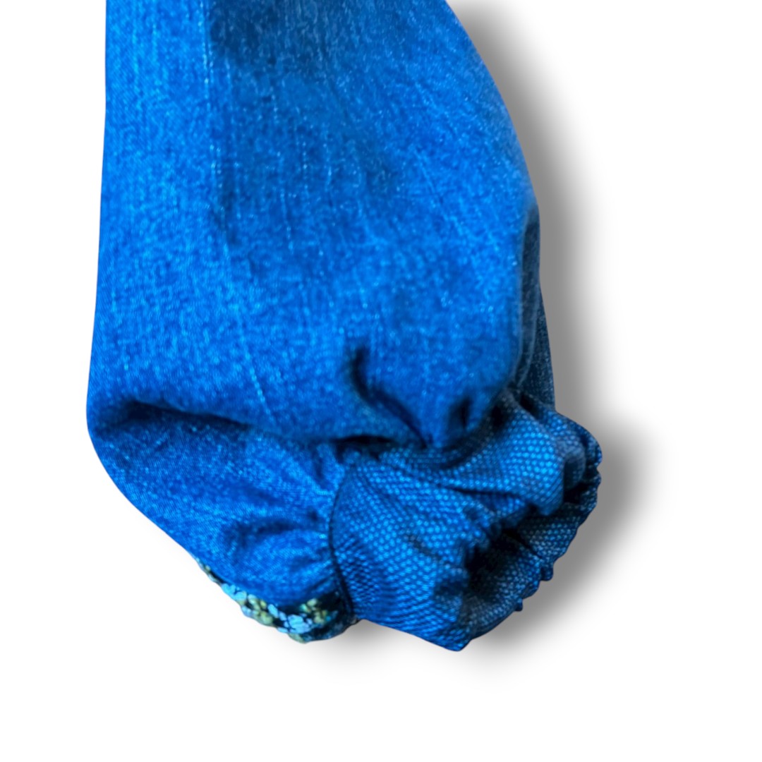 zivun × roi Cropped Denim Full-Zip Hoodie | Tweed Patchwork | Women’s Remake | OLD FLIP