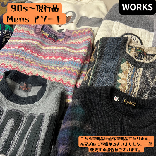 90s〜現行 AW メンズ スウェット・デザインニット アソート 31点まとめ売り｜業販向け