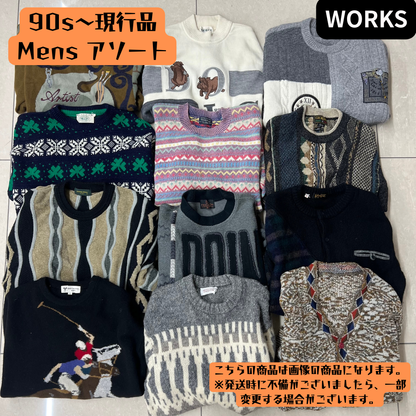 90s〜現行 AW メンズ スウェット・デザインニット アソート 31点まとめ売り｜業販向け