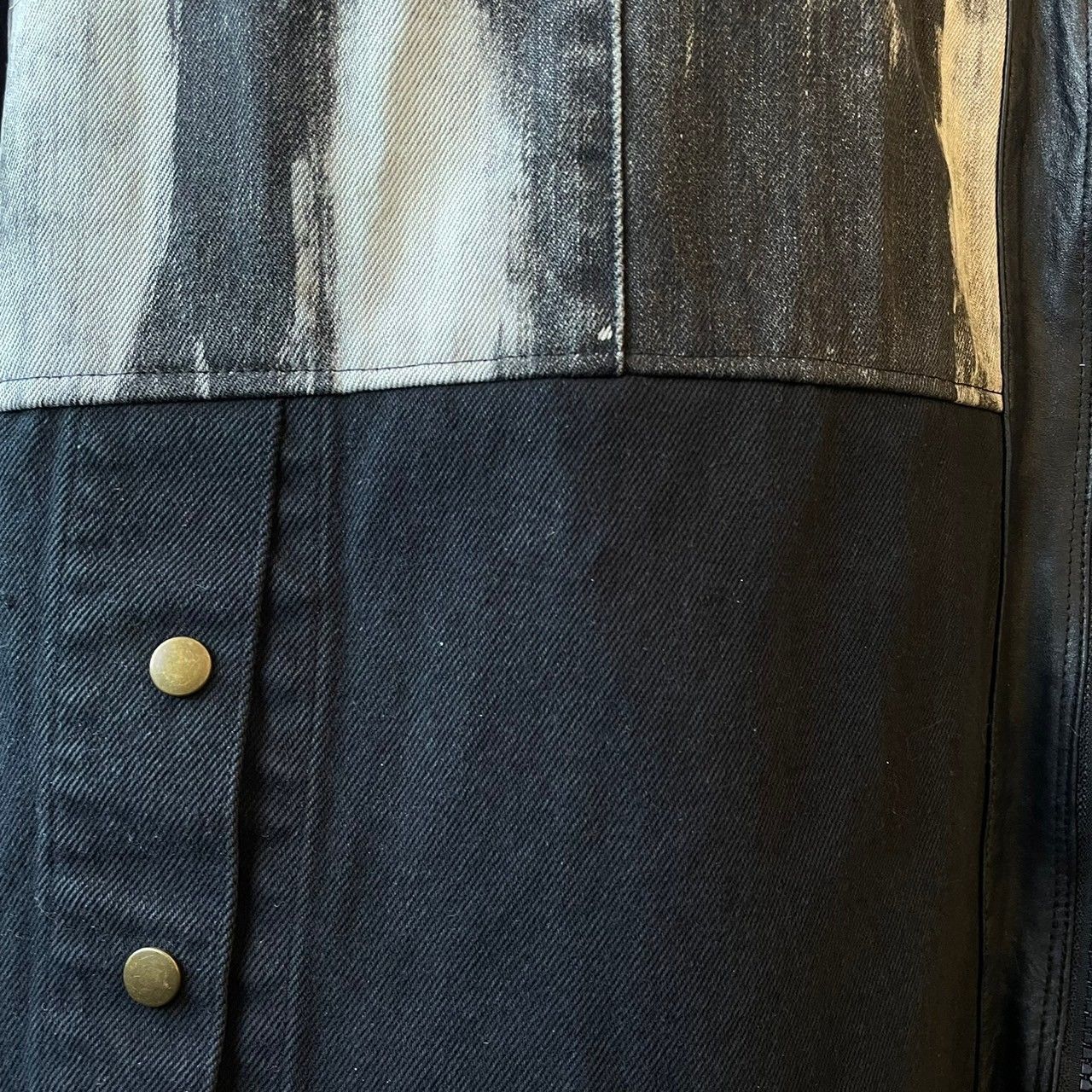 Leather coat, long coat, women's, men's, unisex, reconstructed, remade, denim, distressed, obi, paint, Ao Miyasaka recollect Ariake Garden store