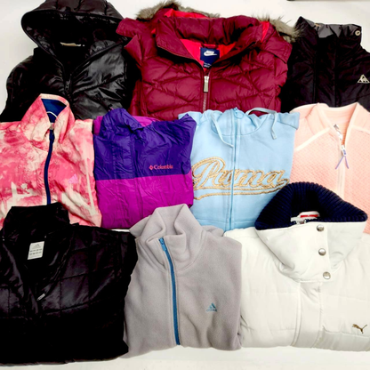 Women's Autumn/Winter Sports Assortment Set: Outerwear, Jacket, Innerwear, Pants, Mixed Style. A collection of Fall/Winter sports brands. [OLD FLIP]