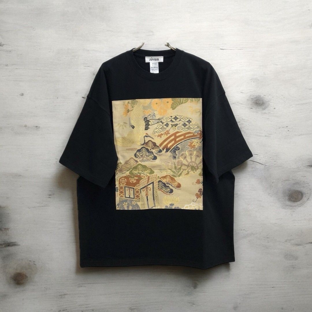 NOBE-3 T-shirt Ariake Garden Recollect store Kimono Obi T-shirt remake oversized NB0004
