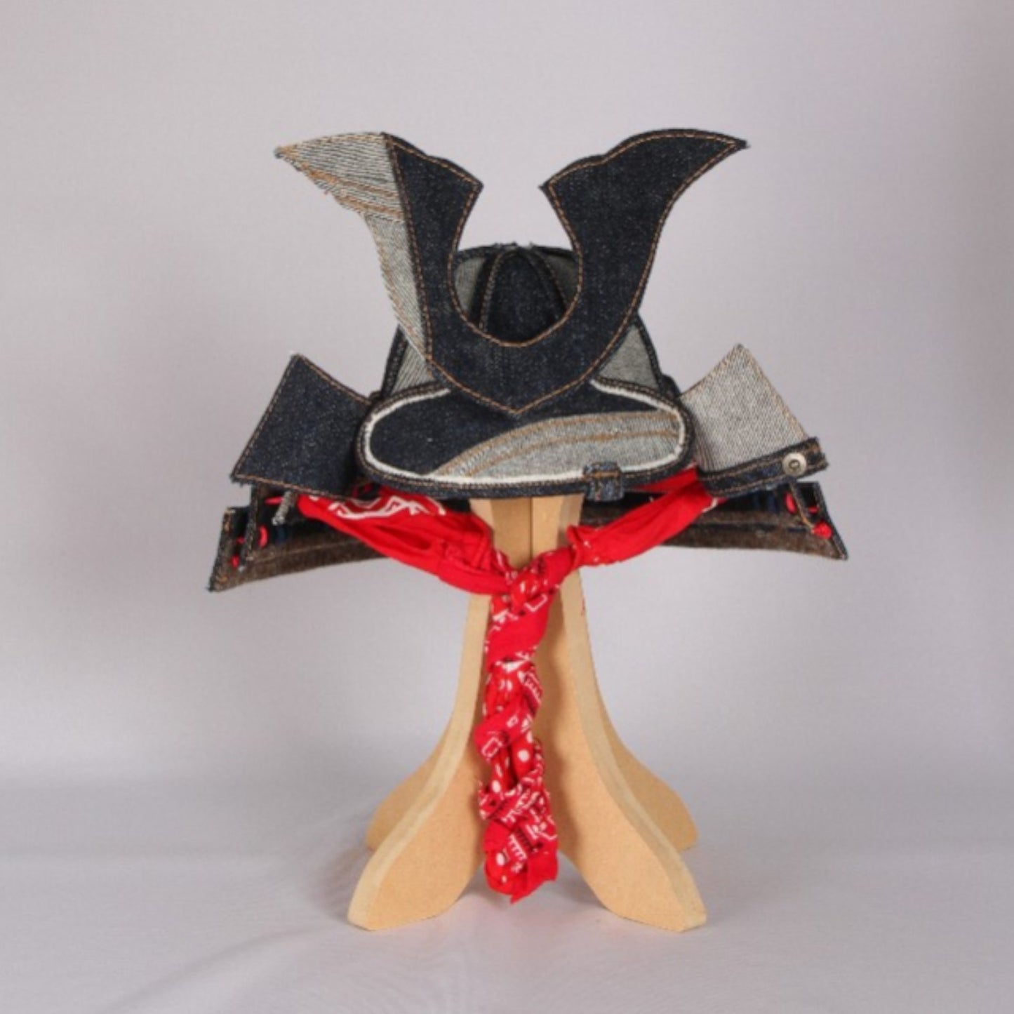 SOMELIKE × zivun Denim Kabuto | Kabuto × Denim Handmade Samurai Helmet Object | One-of-a-Kind | OLD FLIP