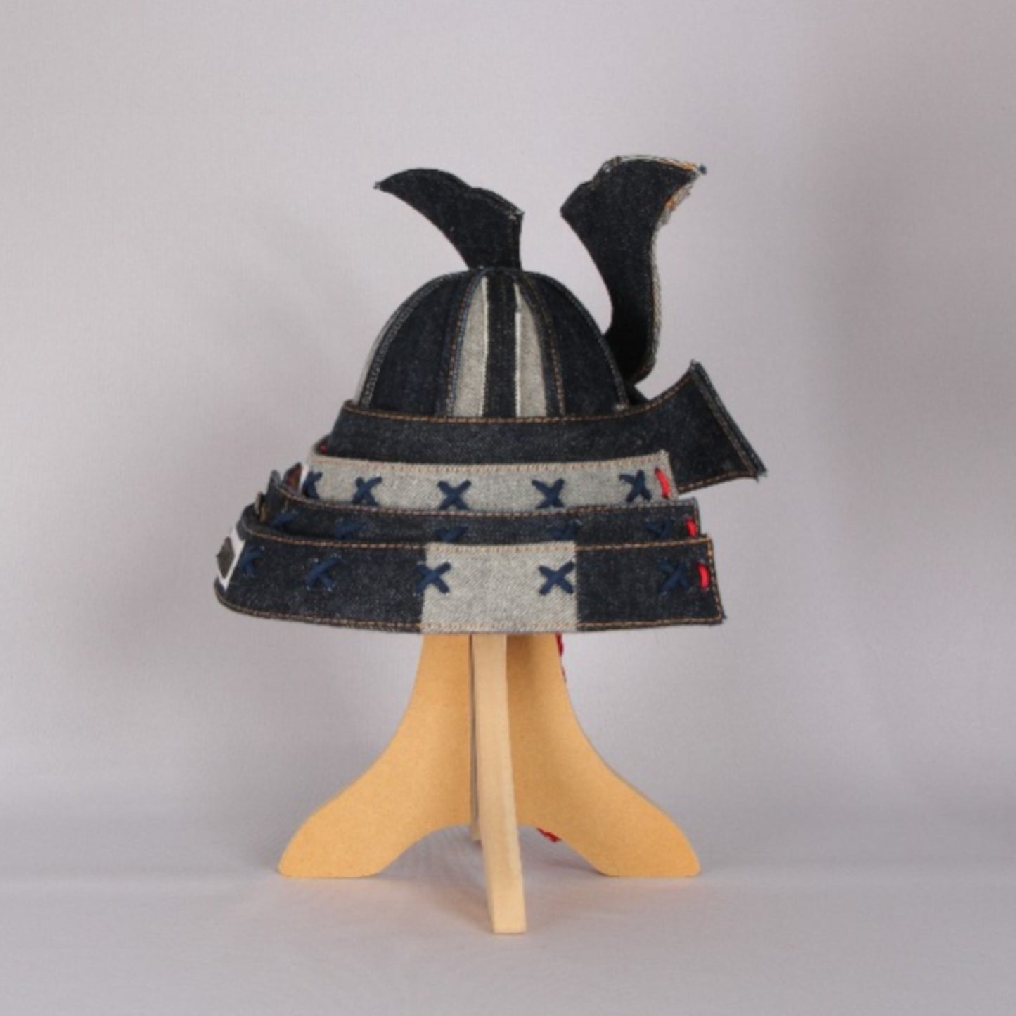 SOMELIKE × zivun Denim Kabuto | Kabuto × Denim Handmade Samurai Helmet Object | One-of-a-Kind | OLD FLIP