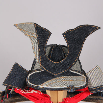 SOMELIKE × zivun Denim Kabuto | Kabuto × Denim Handmade Samurai Helmet Object | One-of-a-Kind | OLD FLIP
