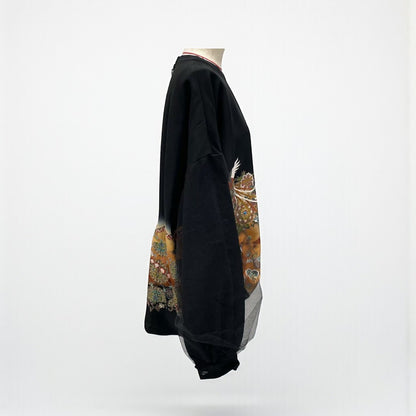 kimono tomesode phoenix tulle blouse