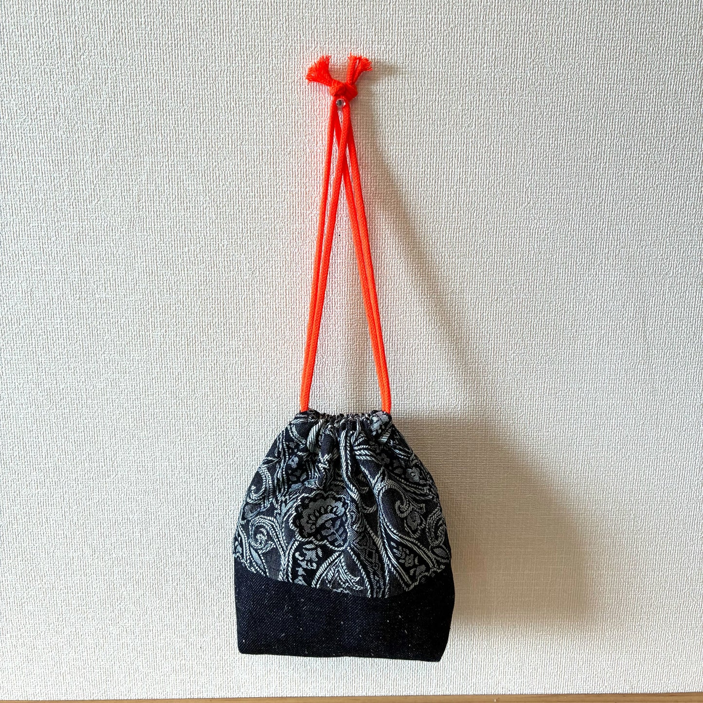 入学入園バッグ5点セット｜再構築古着リメイク ハンドメイド レッスンバッグ・シューズケース・お着替え袋・お弁当袋・コップ袋
