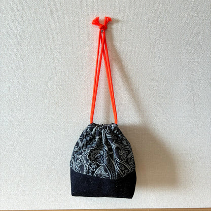 入学入園バッグ5点セット｜再構築古着リメイク ハンドメイド レッスンバッグ・シューズケース・お着替え袋・お弁当袋・コップ袋