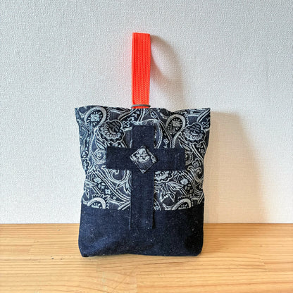 入学入園バッグ5点セット｜再構築古着リメイク ハンドメイド レッスンバッグ・シューズケース・お着替え袋・お弁当袋・コップ袋