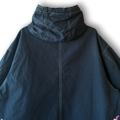 One-of-a-Kind Black Dyed Mods Coat with Artistic Embroidery | Japanese Reworked Vintage Jacket | zivun