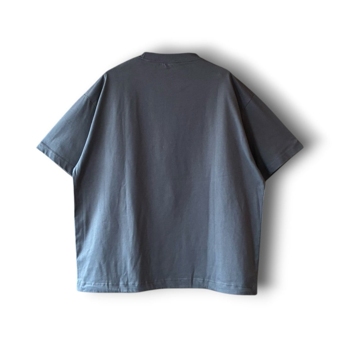One-of-a-Kind Reconstructed Flower Print T-Shirt with Drawcord | Imperfect Patchwork Art Tee | zivun