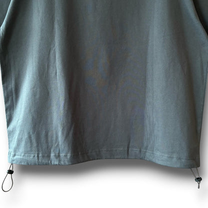 One-of-a-Kind Reconstructed Flower Print T-Shirt with Drawcord | Imperfect Patchwork Art Tee | zivun