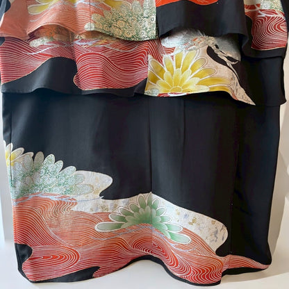 Kimono tiered shirts remake Remake black formal kimono recollect Ariake Garden store
